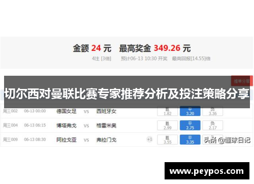 切尔西对曼联比赛专家推荐分析及投注策略分享